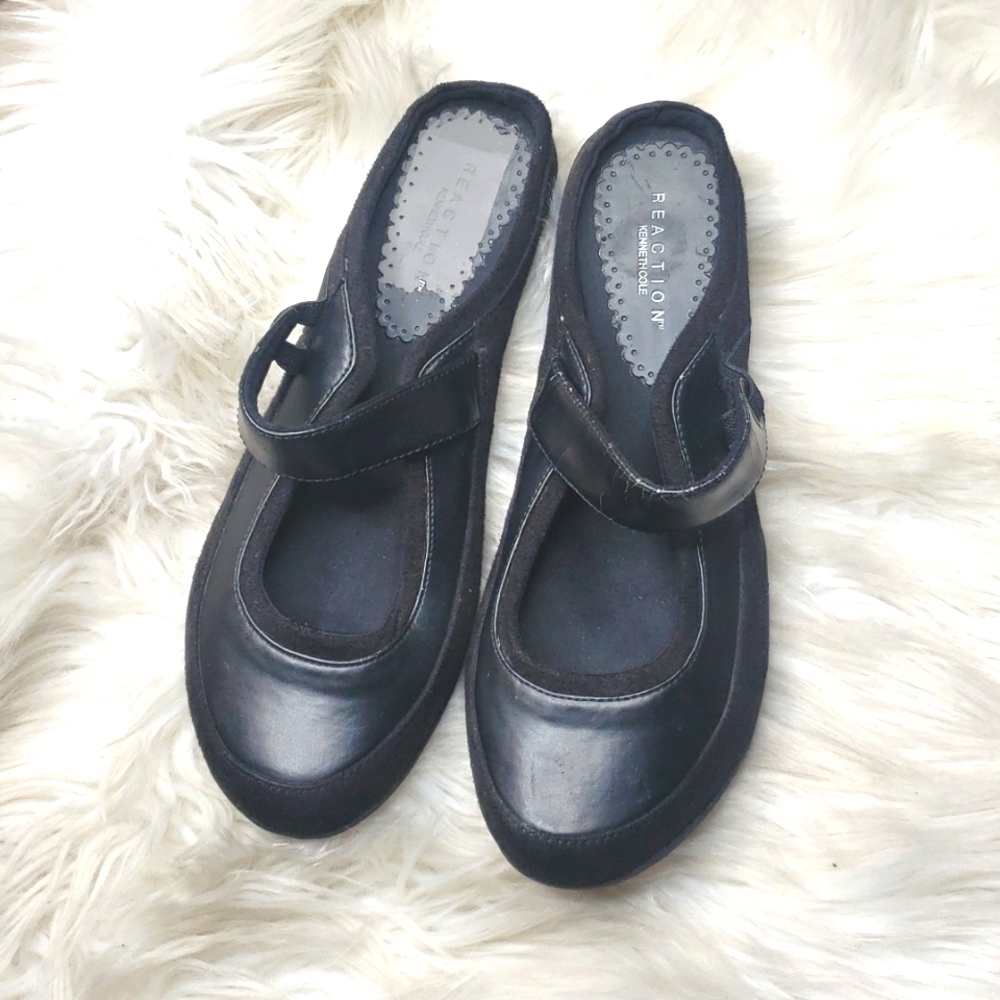 Kenneth Cole Reaction Black Womens Mary Jane Mule Size 8.5